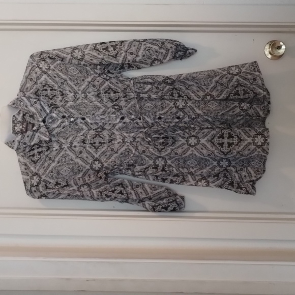 Black and white tunic, dots brand, size L - Picture 1 of 5